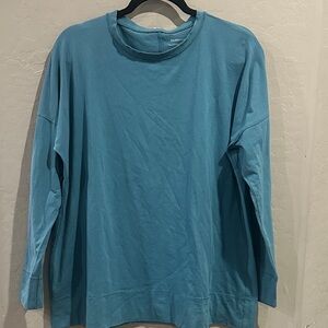 Eileen Fisher Teal Long Sleeve Top